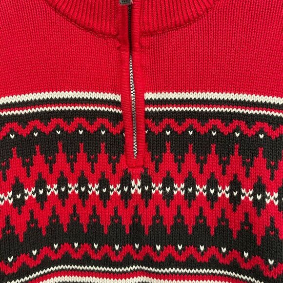 Chaps Sweater zip neck, patterned, winter, Christmas size XL, EUC - Picture 2 of 4